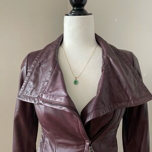 Danier Asymmetrical Leather Jacket